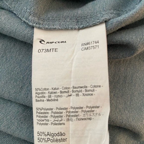 RIP CURL Surf Waves Heather Gray Tee Shirt Men S Small Standard Fit - Picture 6 of 7